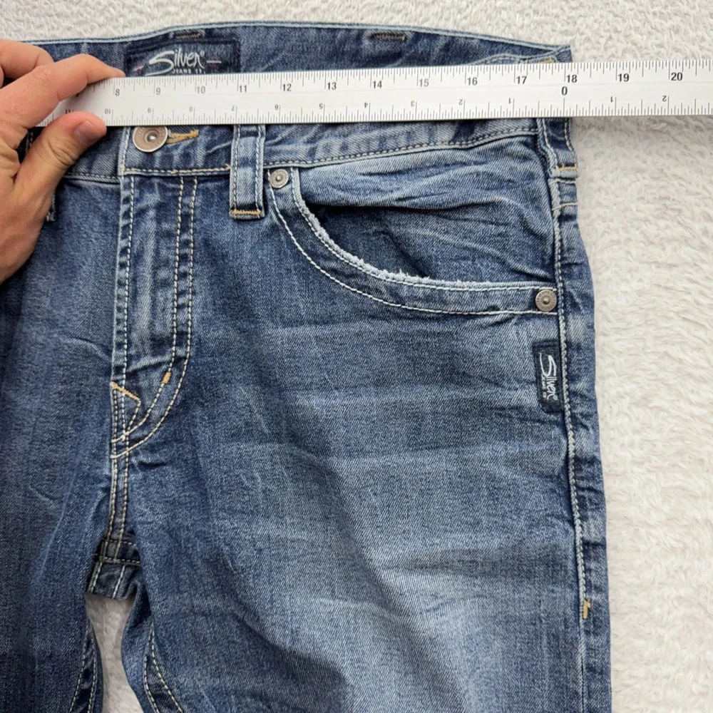 Silver Jeans Co Zac Relaxed Fit Straight Leg Blue Denim Mens 34x36 M42408SBA263